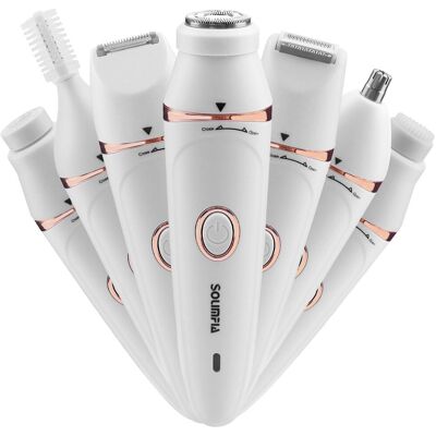 Hatteker Ht-518 Épilateur Et Tondeuse 7-En-1, Ipx5, Blanc - Publicité Hatteker Ht-518 Épilateur Et Tondeuse 7-En-1, Ipx5, Blanc - Publicité