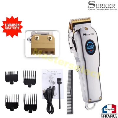 Surker Tondeuse À Cheveux Sans Fil Avec Écran Indicateur De Charge Professionnel - Publicité Surker Tondeuse À Cheveux Sans Fil Avec Écran Indicateur De Charge Professionnel - Publicité