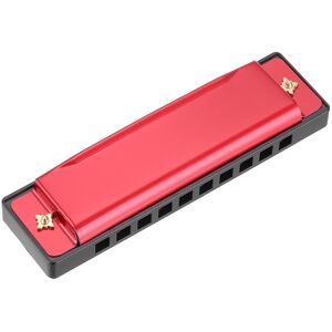 Uxcell Harmonica 10 Trous 10 Tons Pour Clé C Instruments De Musique Rouge - Publicité Uxcell Harmonica 10 Trous 10 Tons Pour Clé C Instruments De Musique Rouge - Publicité