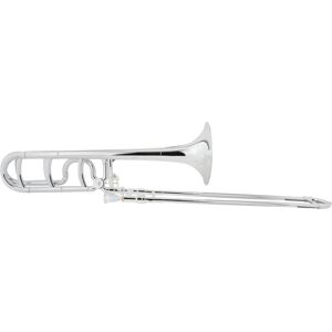 Classic Cantabile Trombone Tenor Sib/f En Plastique Abs Argente Piston Set Avec Embouchure Et Étui - Publicité Classic Cantabile Trombone Tenor Sib/f En Plastique Abs Argente Piston Set Avec Embouchure Et Étui - Publicité