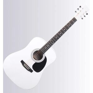 Classic Cantabile Guitare Acoustique Folk Western Blues Dreadnought 20 Frettes 6 Cordes Blanc - Publicité Classic Cantabile Guitare Acoustique Folk Western Blues Dreadnought 20 Frettes 6 Cordes Blanc - Publicité