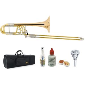 Lechgold Trombone Basse Profesional Laiton En Sib/fa Valves Rotativ 241mm Embouchure Set - Publicité Lechgold Trombone Basse Profesional Laiton En Sib/fa Valves Rotativ 241mm Embouchure Set - Publicité