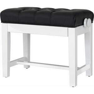 Classic Cantabile Banc Banquette Piano Similicuir Tabouret Réglable En Hauteur Bois Blanc Brillant - Publicité Classic Cantabile Banc Banquette Piano Similicuir Tabouret Réglable En Hauteur Bois Blanc Brillant - Publicité
