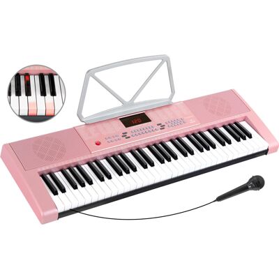 Mcgrey Clavier Piano Numerique Synthétiseur 61 Touches Lumineuses Avec Microphone Rose - Publicité Mcgrey Clavier Piano Numerique Synthétiseur 61 Touches Lumineuses Avec Microphone Rose - Publicité