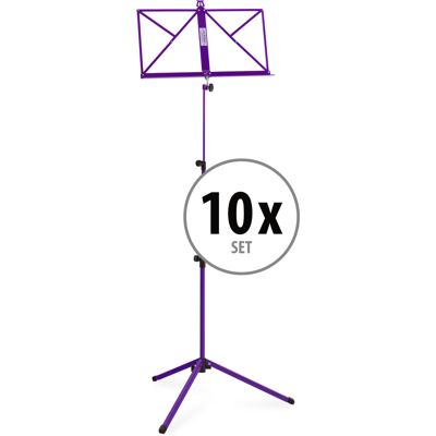 Classic Cantabile 10x Pupitre Support Trepied Feuillet De Musique Ajustable 65-130cm Lilas Set - Publicité Classic Cantabile 10x Pupitre Support Trepied Feuillet De Musique Ajustable 65-130cm Lilas Set - Publicité