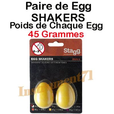 Stagg 1 Paire De Maracas Shakkers Couleur Jaune 45 Grammes Chacun - Publicité Stagg 1 Paire De Maracas Shakkers Couleur Jaune 45 Grammes Chacun - Publicité