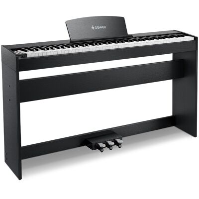 🎹 Donner Ddp-50 Lite Piano Numérique 88 Touches Lourdes Avec Support Et Pédale - Publicité 🎹 Donner Ddp-50 Lite Piano Numérique 88 Touches Lourdes Avec Support Et Pédale - Publicité