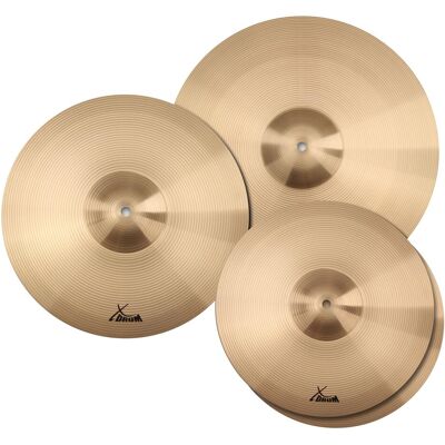 Xdrum Jeu De Cymbales 2x 14'' Hihat Charleston 16'' Crash 18'' Ride Cymbale Batterie - Publicité Xdrum Jeu De Cymbales 2x 14'' Hihat Charleston 16'' Crash 18'' Ride Cymbale Batterie - Publicité