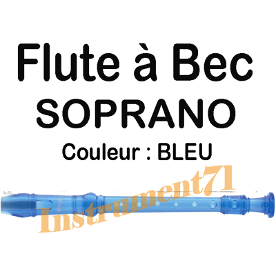 Stagg Flûte À Bec Soprano Doigté Baroque Couleur Bleu - Publicité Stagg Flûte À Bec Soprano Doigté Baroque Couleur Bleu - Publicité