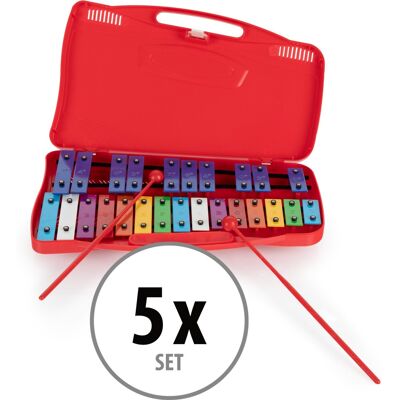Classic Cantabile 25 Notes Carillon Chromatique Glockenspiel Educatif De Enfants 5x Set Baguette - Publicité Classic Cantabile 25 Notes Carillon Chromatique Glockenspiel Educatif De Enfants 5x Set Baguette - Publicité