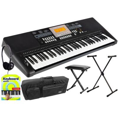Classic Cantabile Clavier Piano Synthés Numerique 61 Touches 618 Sons Soporte Banquette Housse Set - Publicité Classic Cantabile Clavier Piano Synthés Numerique 61 Touches 618 Sons Soporte Banquette Housse Set - Publicité