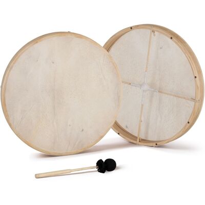 Classic Cantabile Ethnic Frame Drum 22\" Tambour Main Sur Cadre Peau Naturelle Baguette Accordable - Publicité Classic Cantabile Ethnic Frame Drum 22\" Tambour Main Sur Cadre Peau Naturelle Baguette Accordable - Publicité