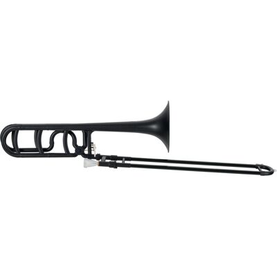 Classic Cantabile Plastique Trombone Sib/f Bell: 216mm Super Léger Avec Embouchure & Étui Noir Mat - Publicité Classic Cantabile Plastique Trombone Sib/f Bell: 216mm Super Léger Avec Embouchure & Étui Noir Mat - Publicité