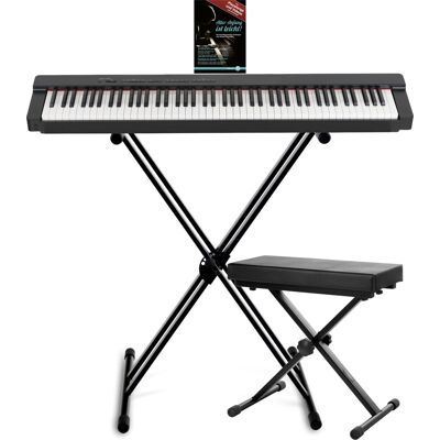 Classic Cantabile Sp-316 Stage Piano Set Banc Support Cahier Pédale Noire - Publicité Classic Cantabile Sp-316 Stage Piano Set Banc Support Cahier Pédale Noire - Publicité