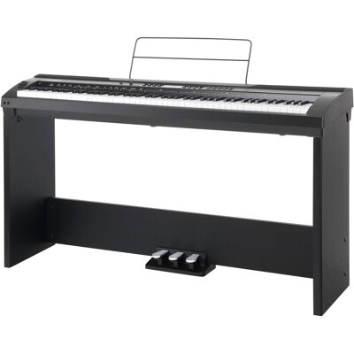 Classic Cantabile Piano Numerique Stagepiano Electrique 88 Touches Usb Midi Aux Support Set Noir - Publicité Classic Cantabile Piano Numerique Stagepiano Electrique 88 Touches Usb Midi Aux Support Set Noir - Publicité
