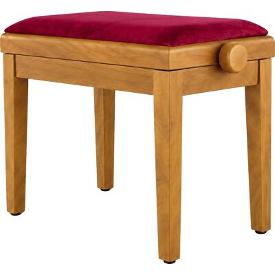 Classic Cantabile Banquette Piano Modèle A Chêne Mat Velours Rouge Clavier Réglable Banquette - Publicité Classic Cantabile Banquette Piano Modèle A Chêne Mat Velours Rouge Clavier Réglable Banquette - Publicité