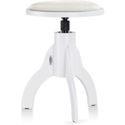 Classic Cantabile Tabouret De Piano Blanc Mat Avec Assise En Similicuir Blanche - Publicité Classic Cantabile Tabouret De Piano Blanc Mat Avec Assise En Similicuir Blanche - Publicité