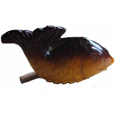 Terrapin Trading Ltd 78fish Guiro En Bois Peint, Poisson, Percussion - Publicité Terrapin Trading Ltd 78fish Guiro En Bois Peint, Poisson, Percussion - Publicité