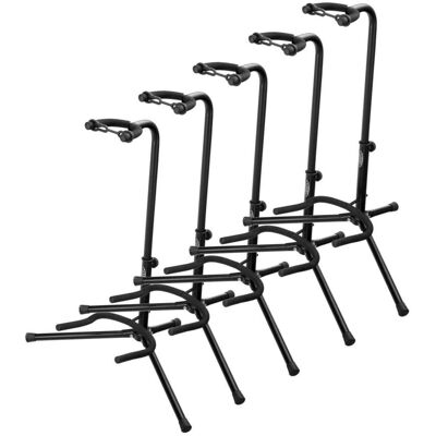 Classic Cantabile 5x Support Stand Pied Guitarre Basse Universal Electrique Acoustiqe Pliable Set - Publicité Classic Cantabile 5x Support Stand Pied Guitarre Basse Universal Electrique Acoustiqe Pliable Set - Publicité