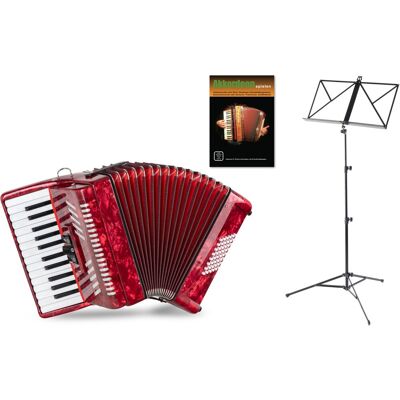 Classic Cantabile Accordeon Piano Rouge 48 Boutons Bass 26 Touches Set Sangles Coffre Pupitre - Publicité Classic Cantabile Accordeon Piano Rouge 48 Boutons Bass 26 Touches Set Sangles Coffre Pupitre - Publicité
