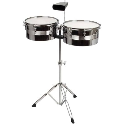 Xdrum Kit Batterie Acoustique De Timbales 13\" 14\" Pouces Tambour Avec Cloche De Vache - Publicité Xdrum Kit Batterie Acoustique De Timbales 13\" 14\" Pouces Tambour Avec Cloche De Vache - Publicité