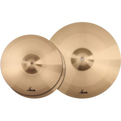 Xdrum Pack Cymbale 2x 14\" Hihat Charleston 18\" Ride Laiton Batterie Percussion Medium - Publicité Xdrum Pack Cymbale 2x 14\" Hihat Charleston 18\" Ride Laiton Batterie Percussion Medium - Publicité