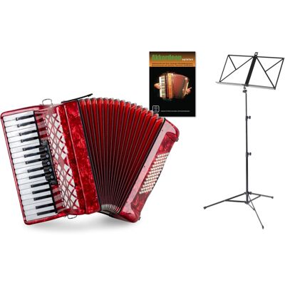 Classic Cantabile Accordeon Chromatique 72 Boutons Bass 34 Touches Dessus Set Sangles Coffre Rouge - Publicité Classic Cantabile Accordeon Chromatique 72 Boutons Bass 34 Touches Dessus Set Sangles Coffre Rouge - Publicité