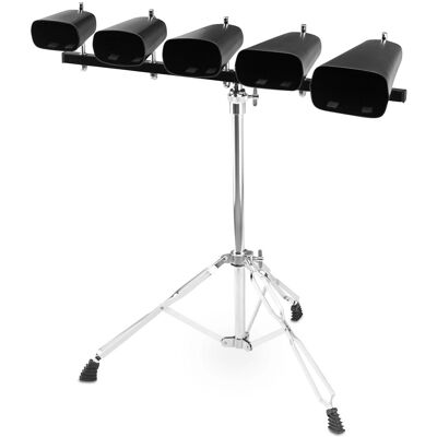 Xdrum Kit Cow Bell Percussion Clochette Cloche Batterie 4\" 5'' 6\" 7'' 9'' Support Pied - Publicité Xdrum Kit Cow Bell Percussion Clochette Cloche Batterie 4\" 5'' 6\" 7'' 9'' Support Pied - Publicité