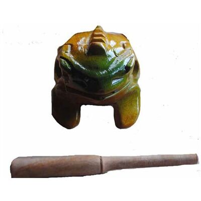 Thi Khue Guiro En Bois Marron Grenouille Rasp Block Fair Trade Modèle 79 - Publicité Thi Khue Guiro En Bois Marron Grenouille Rasp Block Fair Trade Modèle 79 - Publicité