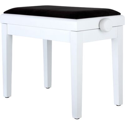 Classic Cantabile Banquette Piano Modèle A Blanc Mat Velours Noir Banc Piano Clavier Réglable - Publicité Classic Cantabile Banquette Piano Modèle A Blanc Mat Velours Noir Banc Piano Clavier Réglable - Publicité