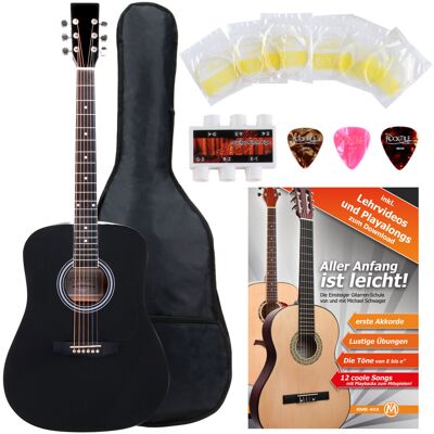 Classic Cantabile Pack Guitare Classique Acoustique 4/4 Dreadnought 6 Cordes Set Housse Noir - Publicité Classic Cantabile Pack Guitare Classique Acoustique 4/4 Dreadnought 6 Cordes Set Housse Noir - Publicité