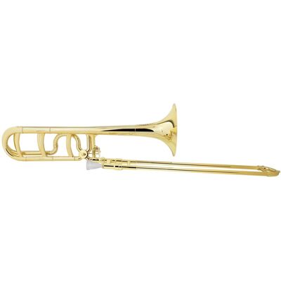 Classic Cantabile Trombone Tenor Sib/f En Plastique Abs Doré Piston Set Avec Embouchure Et Étui - Publicité Classic Cantabile Trombone Tenor Sib/f En Plastique Abs Doré Piston Set Avec Embouchure Et Étui - Publicité