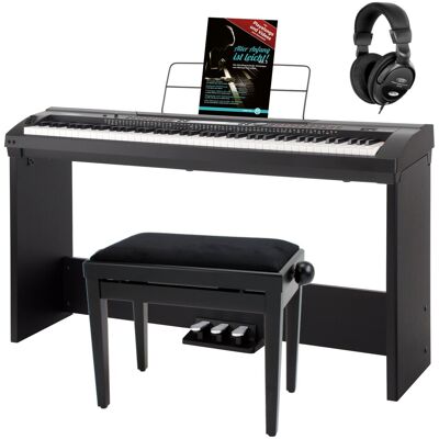 Classic Cantabile Piano Digital Stage E-Piano Set 88 Touches 600 Voix Eq Aux Banc Casque 3 Pedales - Publicité Classic Cantabile Piano Digital Stage E-Piano Set 88 Touches 600 Voix Eq Aux Banc Casque 3 Pedales - Publicité