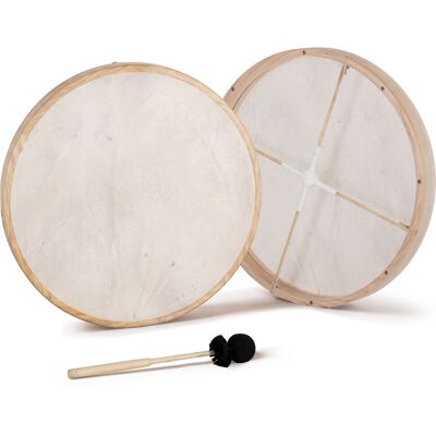 Classic Cantabile Ethnic Frame Drum 20\" Tambour Main Sur Cadre Peau Naturelle Baguette Accordable - Publicité Classic Cantabile Ethnic Frame Drum 20\" Tambour Main Sur Cadre Peau Naturelle Baguette Accordable - Publicité