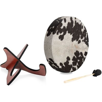 Classic Cantabile Tambour Chamanique Avec Peau Bovine 16\" Ensemble Avec Support - Publicité Classic Cantabile Tambour Chamanique Avec Peau Bovine 16\" Ensemble Avec Support - Publicité