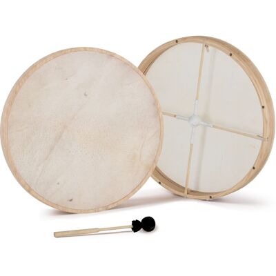 Classic Cantabile Ethnic Frame Drum 24\" Tambour Main Sur Cadre Peau Naturelle Baguette Accordable - Publicité Classic Cantabile Ethnic Frame Drum 24\" Tambour Main Sur Cadre Peau Naturelle Baguette Accordable - Publicité