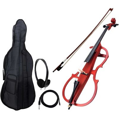 Classic Cantabile Violoncelle Èlectrique E-Cello E-Violoncelle 4 Cordes 4/4 Set Avec Archet - Publicité Classic Cantabile Violoncelle Èlectrique E-Cello E-Violoncelle 4 Cordes 4/4 Set Avec Archet - Publicité
