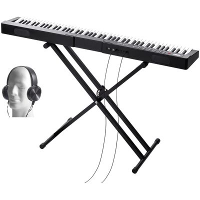 Uimoso Clavier Piano Numérique 88 Touches Semi-Lesté Portable Électrique Support - Publicité Uimoso Clavier Piano Numérique 88 Touches Semi-Lesté Portable Électrique Support - Publicité