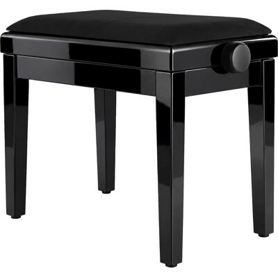 Classic Cantabile Banquette Piano Modèle A Noir Brillant Velours Noir Banc Réglable Banquette - Publicité Classic Cantabile Banquette Piano Modèle A Noir Brillant Velours Noir Banc Réglable Banquette - Publicité