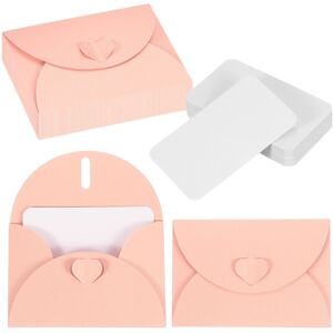 Uxcell 50 Enveloppes Mini 4.1x3\" Avec Fermoir Cœur Pour Cartes Notes, Rose - Publicité Uxcell 50 Enveloppes Mini 4.1x3\" Avec Fermoir Cœur Pour Cartes Notes, Rose - Publicité