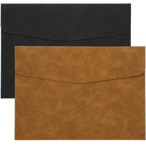 Uxcell Porte-Documents En Simili Cuir A4, 2 Pcs, Pour Classement, Marron/noir - Publicité Uxcell Porte-Documents En Simili Cuir A4, 2 Pcs, Pour Classement, Marron/noir - Publicité