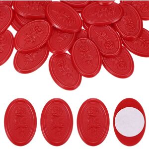 Uxcell 25 Autocollants Pour Cachet Cire Adhésifs, Roses Rouge Vif Pour Enveloppes - Publicité Uxcell 25 Autocollants Pour Cachet Cire Adhésifs, Roses Rouge Vif Pour Enveloppes - Publicité