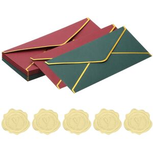 Uxcell Enveloppes 4 1/8 X 9 1/2 Pouces Bord Doré, Pour 24 Pièces Rabat En V, 2 Couleurs - Publicité Uxcell Enveloppes 4 1/8 X 9 1/2 Pouces Bord Doré, Pour 24 Pièces Rabat En V, 2 Couleurs - Publicité