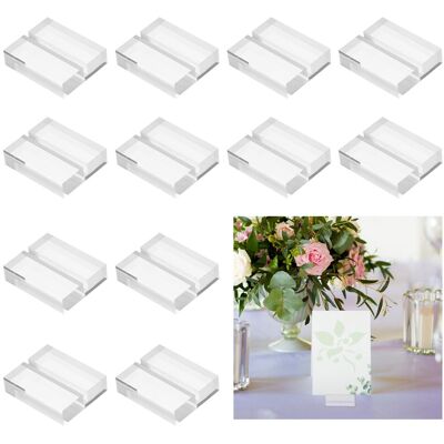 Uxcell 12 Pièces Porte-Cartes En Acrylic 30 X 25 Mm Pour Place Card Stands Transparents - Publicité Uxcell 12 Pièces Porte-Cartes En Acrylic 30 X 25 Mm Pour Place Card Stands Transparents - Publicité