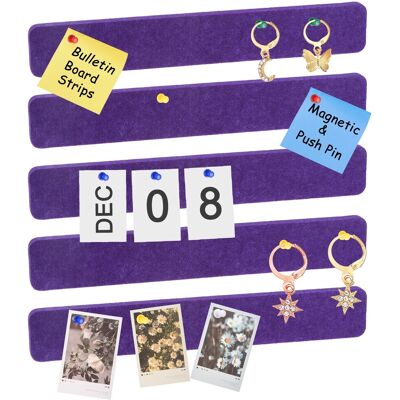 Uxcell 8 Pack Barre Liège 33x5cm 35 Épingles Notes Photos Violet - Publicité Uxcell 8 Pack Barre Liège 33x5cm 35 Épingles Notes Photos Violet - Publicité