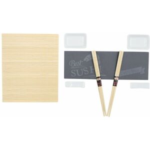 Media Wave Store ® Ensemble De Sushis Deux Personnes 10pz En Bambou Avec Tapis De Banc De Baguettes - Publicité Media Wave Store ® Ensemble De Sushis Deux Personnes 10pz En Bambou Avec Tapis De Banc De Baguettes - Publicité