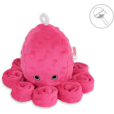 Bobono Poulpe En Peluche Avec Hochet Pour Enfants - Fuchsia - Publicité Bobono Poulpe En Peluche Avec Hochet Pour Enfants - Fuchsia - Publicité