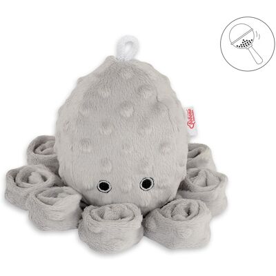 Bobono Peluche Pieuvre Pour Enfants Avec Hochet - Grise - Publicité Bobono Peluche Pieuvre Pour Enfants Avec Hochet - Grise - Publicité