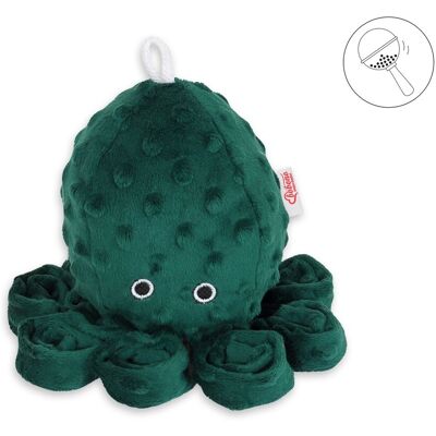 Bobono Peluche Pieuvre Pour Enfants Avec Hochet - Vert Bouteille - Publicité Bobono Peluche Pieuvre Pour Enfants Avec Hochet - Vert Bouteille - Publicité
