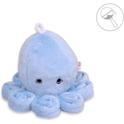 Bobono Peluche Pieuvre Pour Enfants Avec Hochet - Bleue - Publicité Bobono Peluche Pieuvre Pour Enfants Avec Hochet - Bleue - Publicité